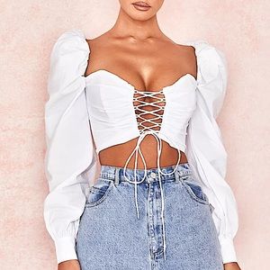 🚨 House of CB Lilliana Cotton Corset Top